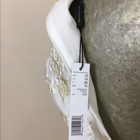 Elie Tahari Women’s Larsa Dress Sz 10 Cream NWT - Picture 6 of 8